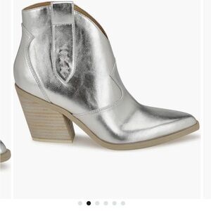 Silver Ankle Boots